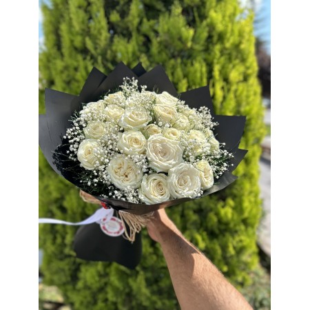 25 İthal Gül Buketi