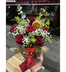 Cam Fanusta 6 Gül Tasarım