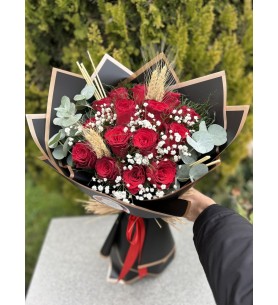 İthal 15 Gül Buketi