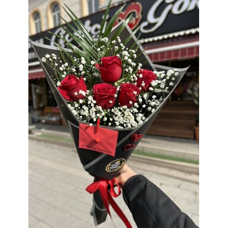 5 Gül Buketi