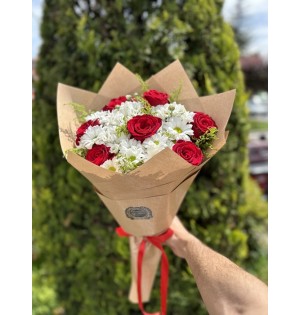 İthal Gül , Beyaz Papatya Buketi