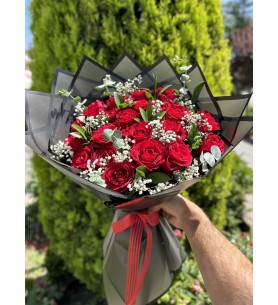 İthal 21 Gül Siyah Süsleme