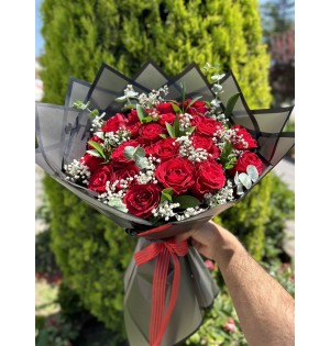 İthal 21 Gül Siyah Süsleme