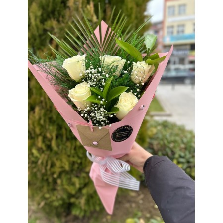 Özel 5 İthal Gül Buketi