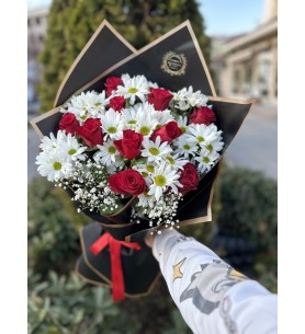 İthal Papatya İthal Gül Buketi