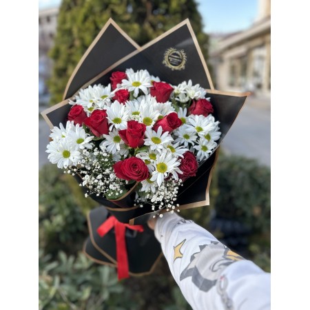 İthal Papatya İthal Gül Buketi