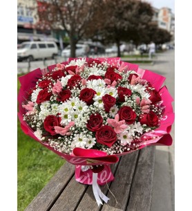 Özel Gül&Papatya Buket Tasarım